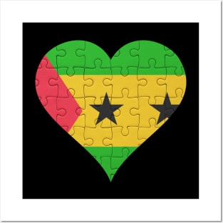 Sao Tomean Jigsaw Puzzle Heart Design - Gift for Sao Tomean With Sao Tome And Principe Roots Posters and Art